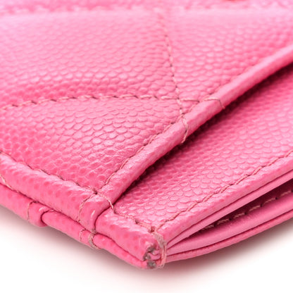Chanel Caviar Quilted Card Holder Pink 11 of 14