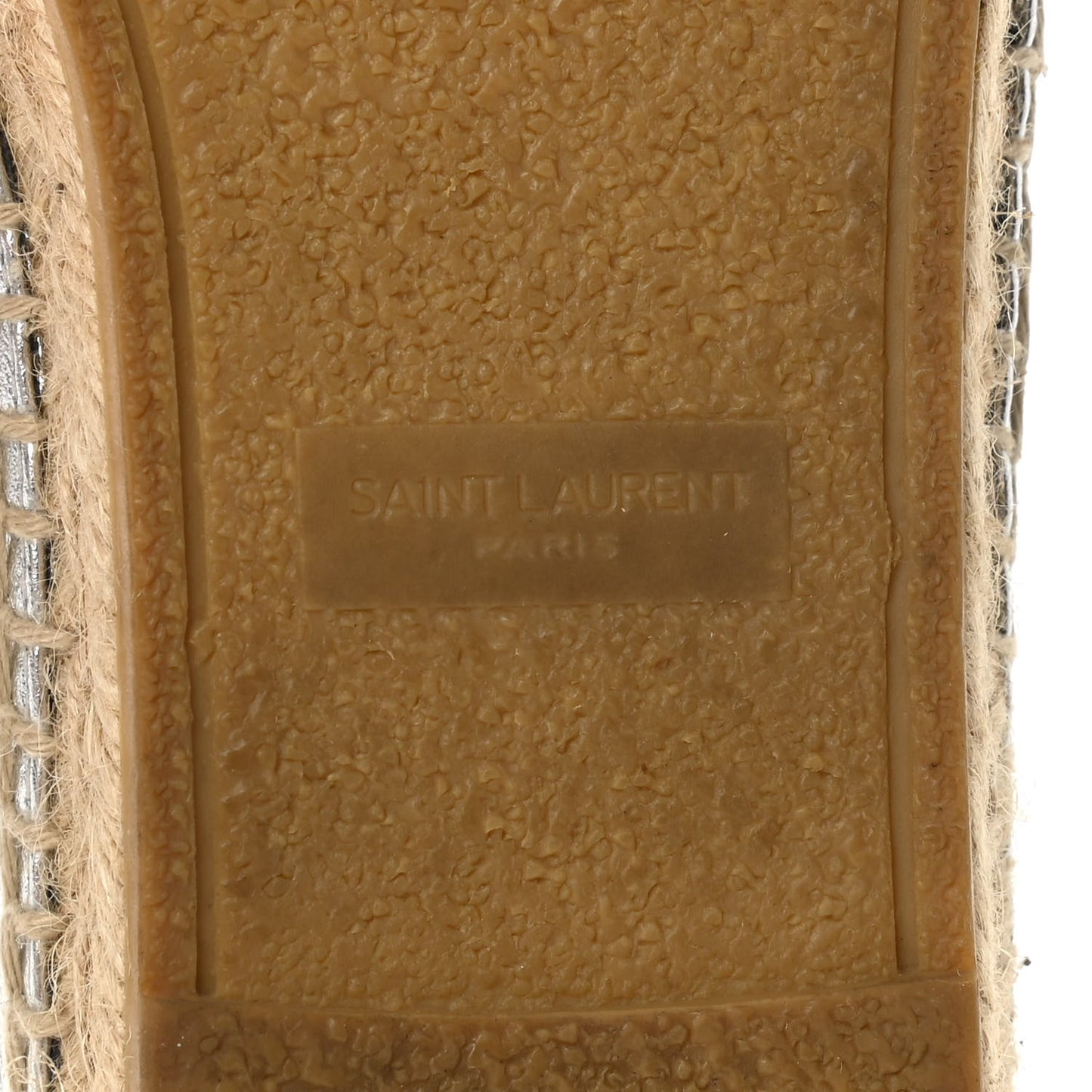 Metallic Lambskin Monogram Espadrilles 40 Argento