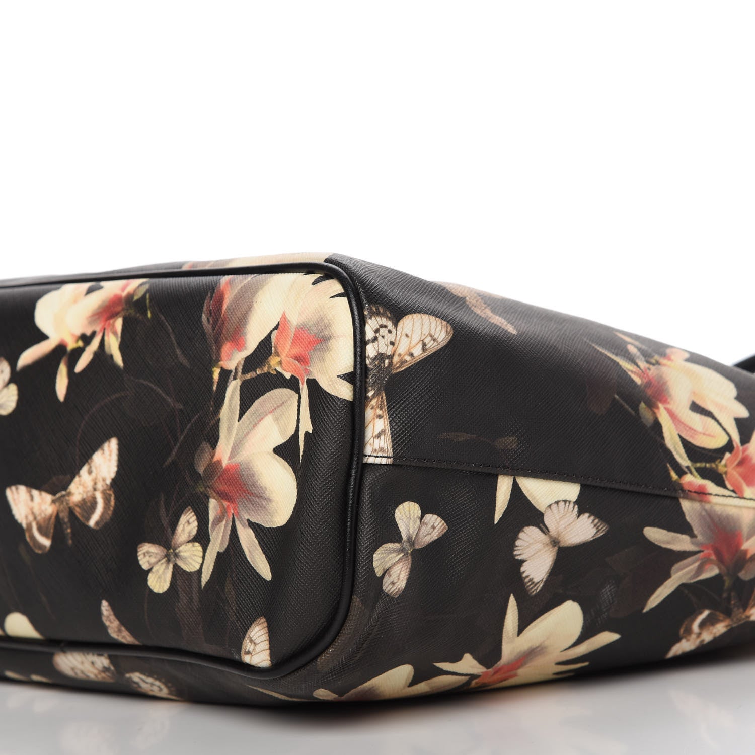 Givenchy Coated Canvas Magnolia and Moth Print Medium Antigona Tote Black 7 of 13