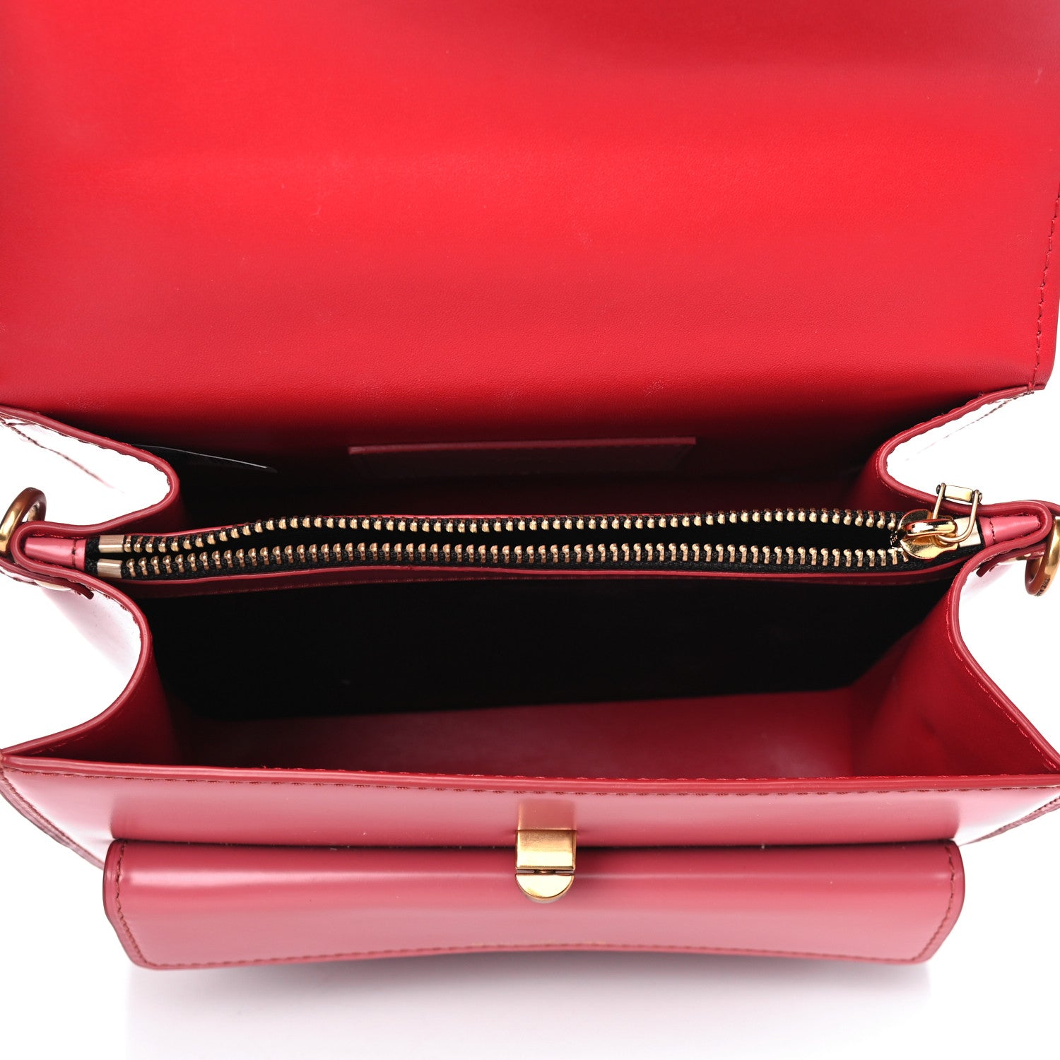 Marc Jacobs Shiny Calfskin Uptown Shoulder Bag Santa Fe Red 4 of 11