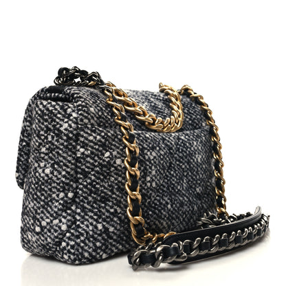 Chanel Tweed Quilted Medium Chanel 19 Flap Grey 3 of 11