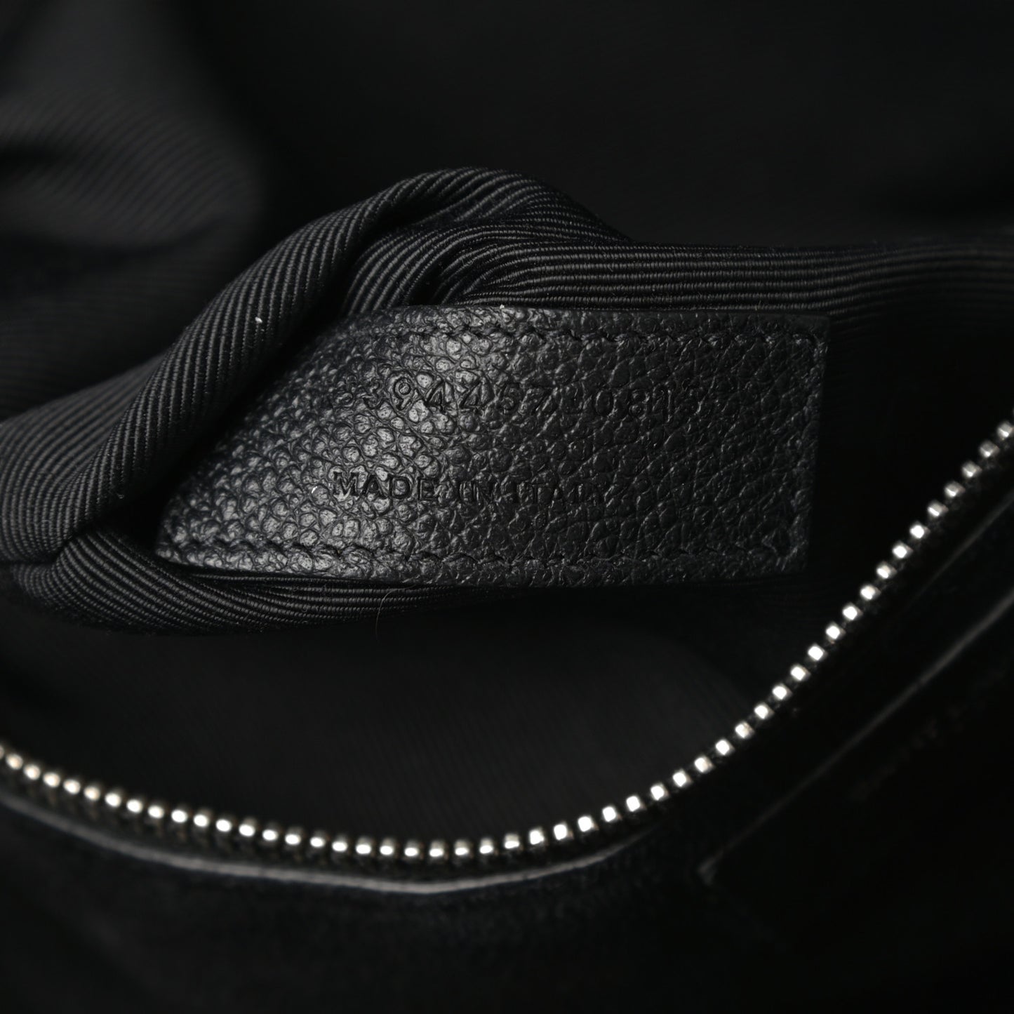 Grained Calfskin Medium Cabas Rive Gauche Black