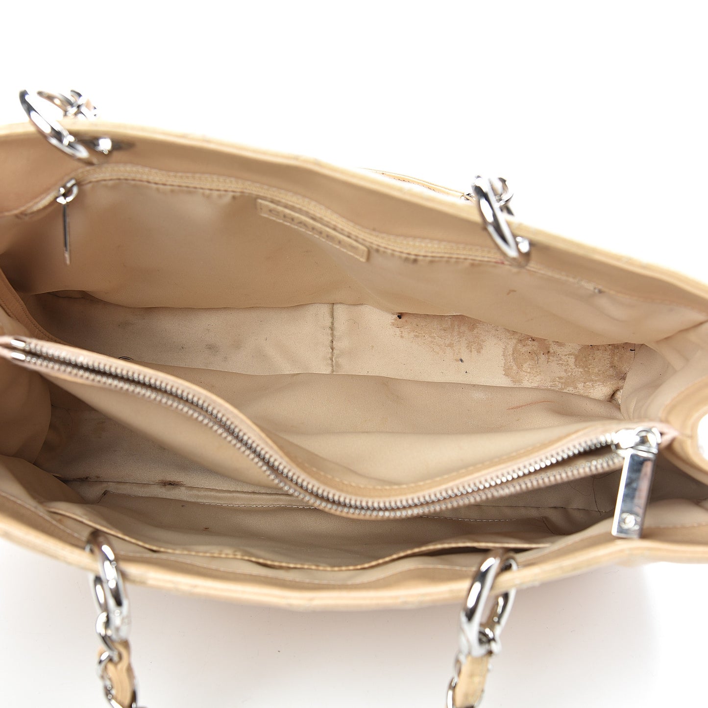 Caviar Quilted Grand Shopping Tote GST Beige