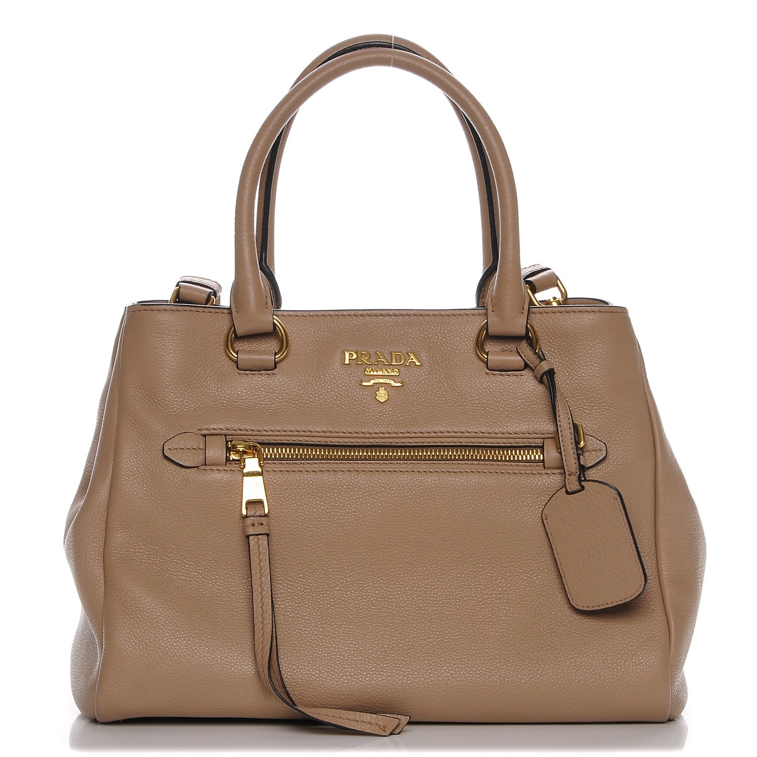 Prada Vitello Phenix Top Handle Bag Cammeo 1 of 7