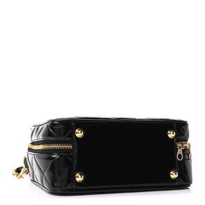 Chanel Patent Quilted Vanity Case Black 4 of 10