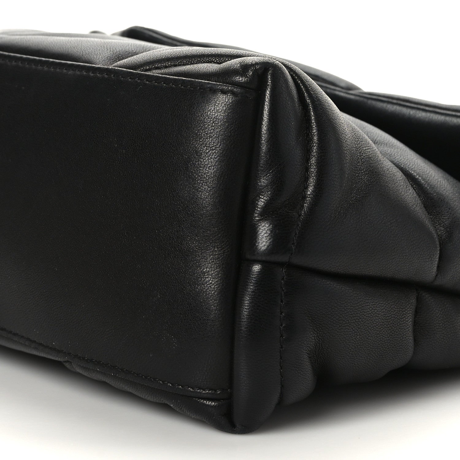 Saint Laurent Lambskin Quilted Small Loulou Puffer Monogram Chain Satchel Black 8 of 9
