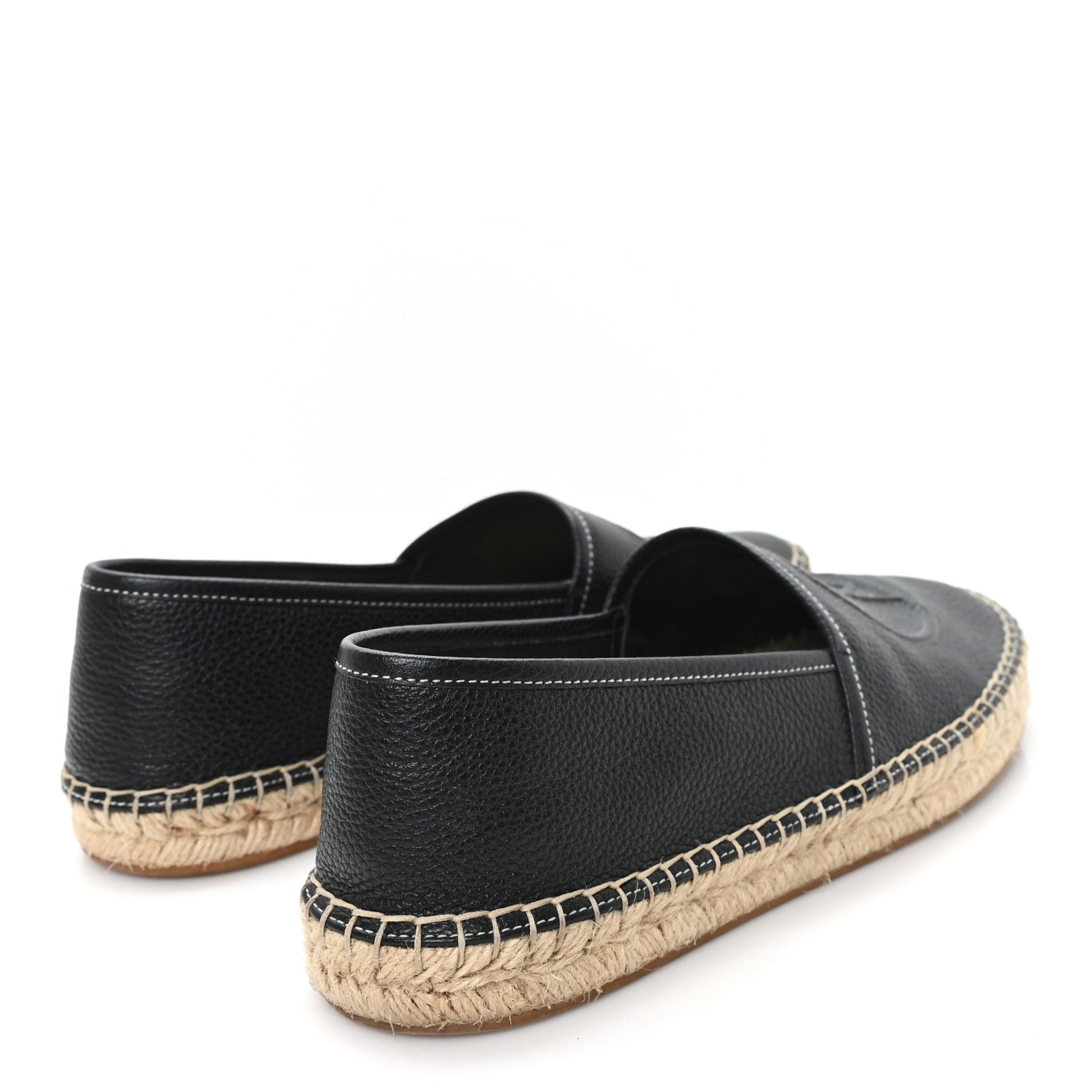 Louis Vuitton Monogram Calfskin Starboard Espadrille Flats 38 Black 5 of 9