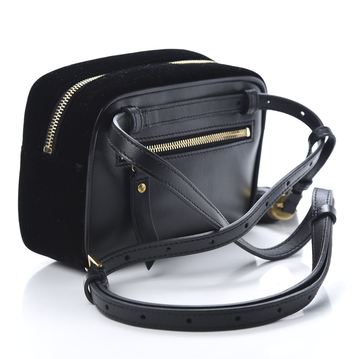 Saint Laurent Velour Matelasse Monogram Lou Belt Bag Black 3 of 12