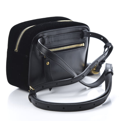Saint Laurent Velour Matelasse Monogram Lou Belt Bag Black 3 of 12