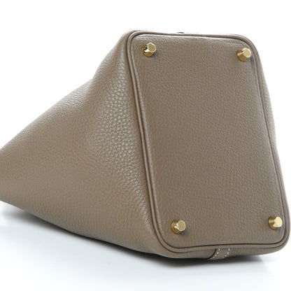 Hermes Taurillon Clemence Picotin Lock 18 PM Etoupe 9 of 10