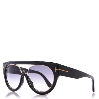 Tom Ford Alana Aviator Round Sunglasses TF360 Black 1 of 8