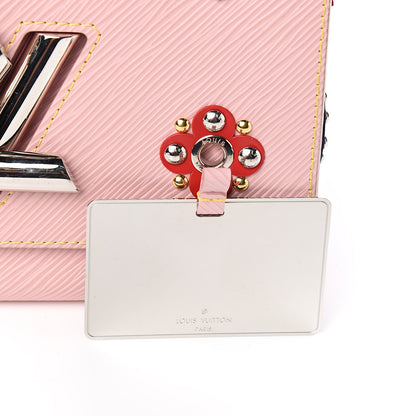 Louis Vuitton Epi Mechanical Flowers Twist Shoulder Bag MM Rose Ballerine 10 of 13