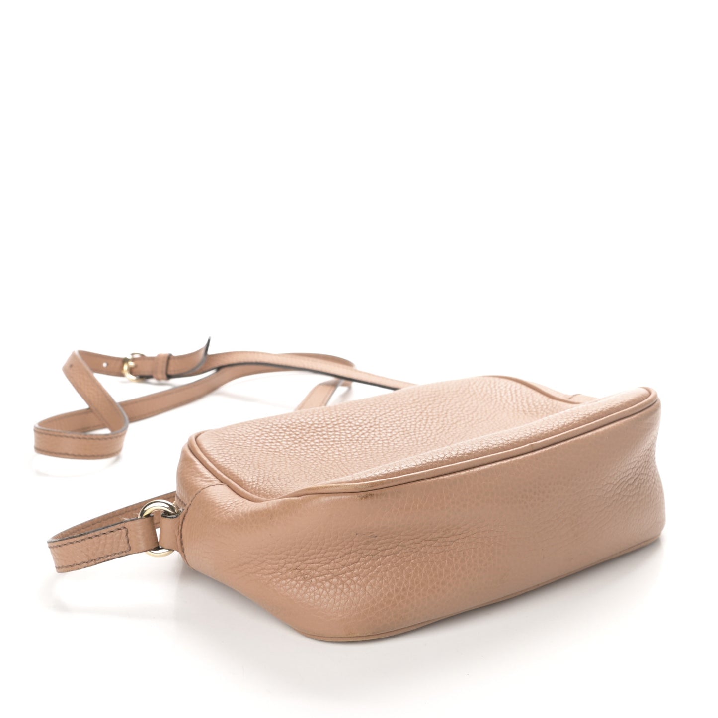 Pebbled Calfskin Small Soho Disco Bag Camelia