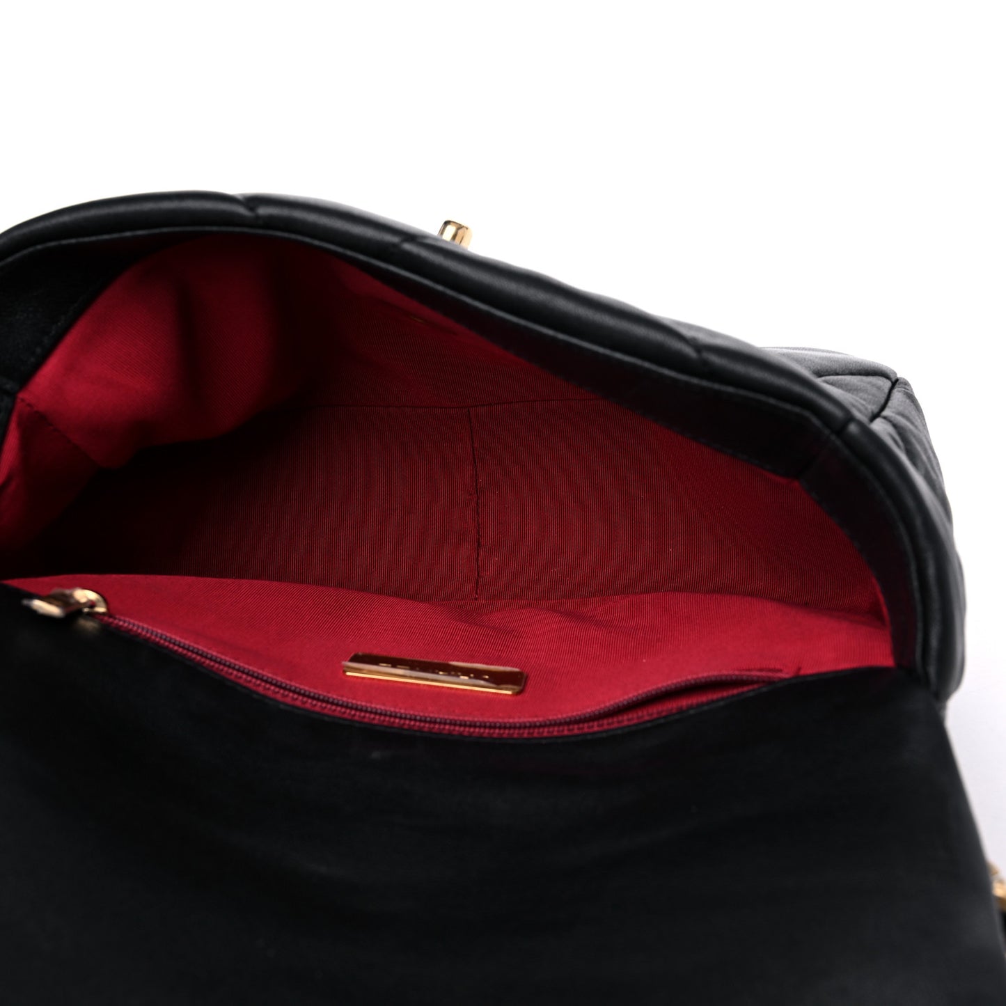 Lambskin Quilted Medium Chanel 19 Flap Black