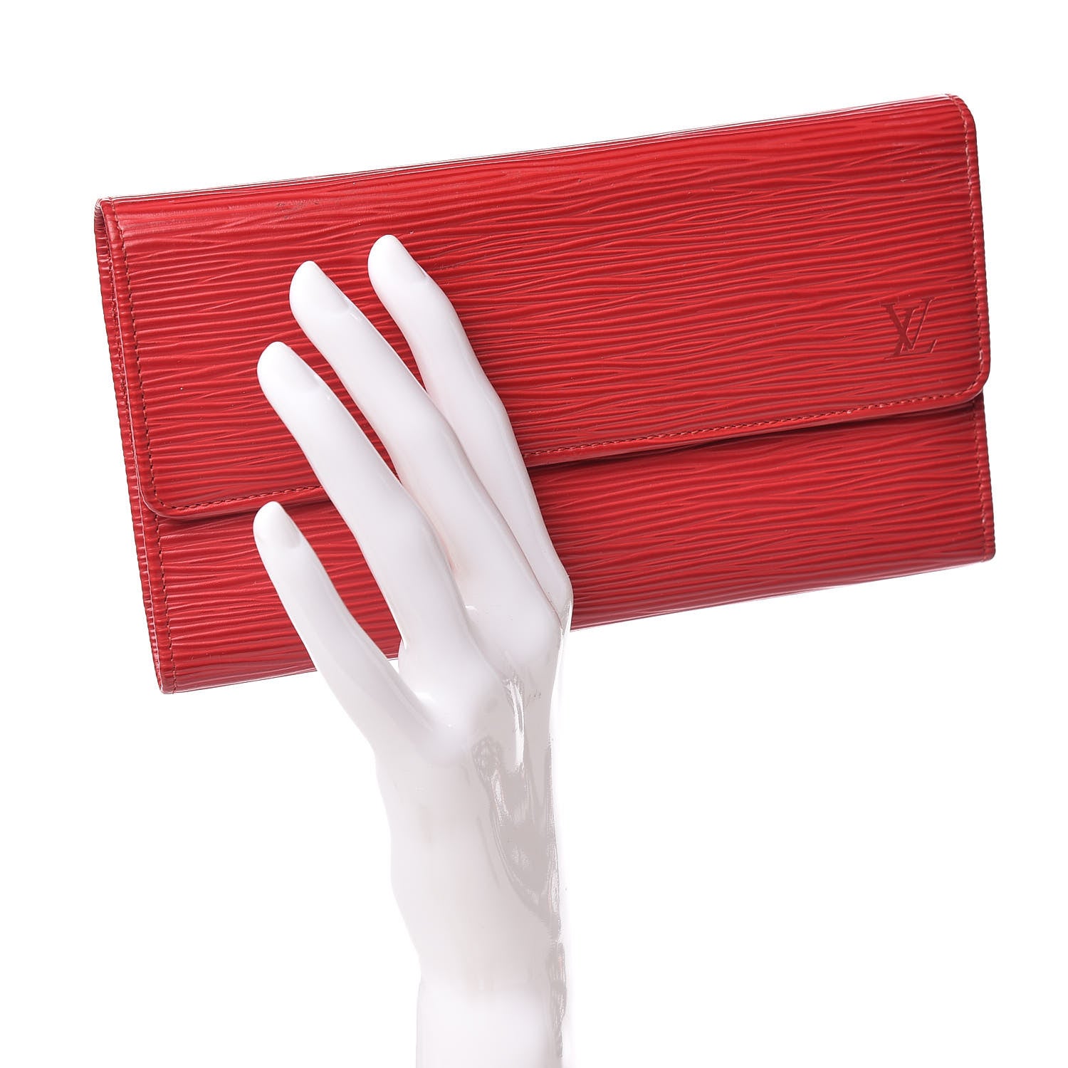 Louis Vuitton Epi Porte Tresor International Wallet Castillan Red 2 of 8