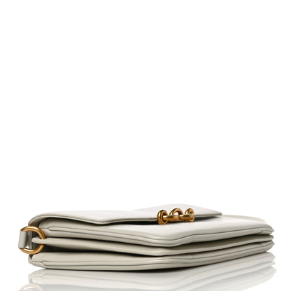 Saint Laurent Smooth Calfskin Le Maillon Satchel Crema Soft 4 of 9