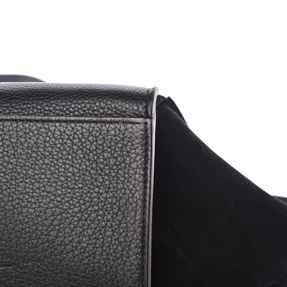 Celine Drummed Calfskin Suede Small Trapeze Black 13 of 13