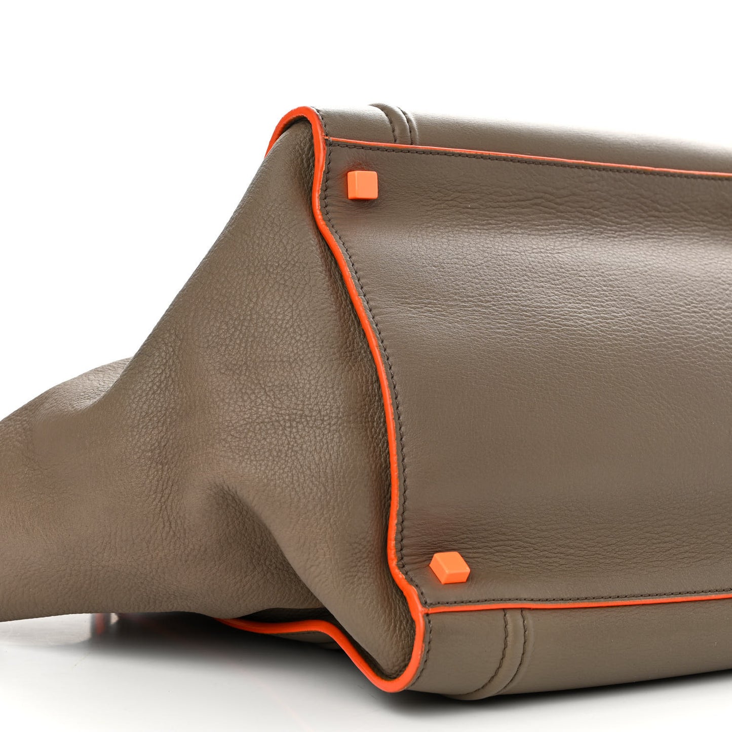 Supple Calfskin Medium Phantom Luggage Grey Orange