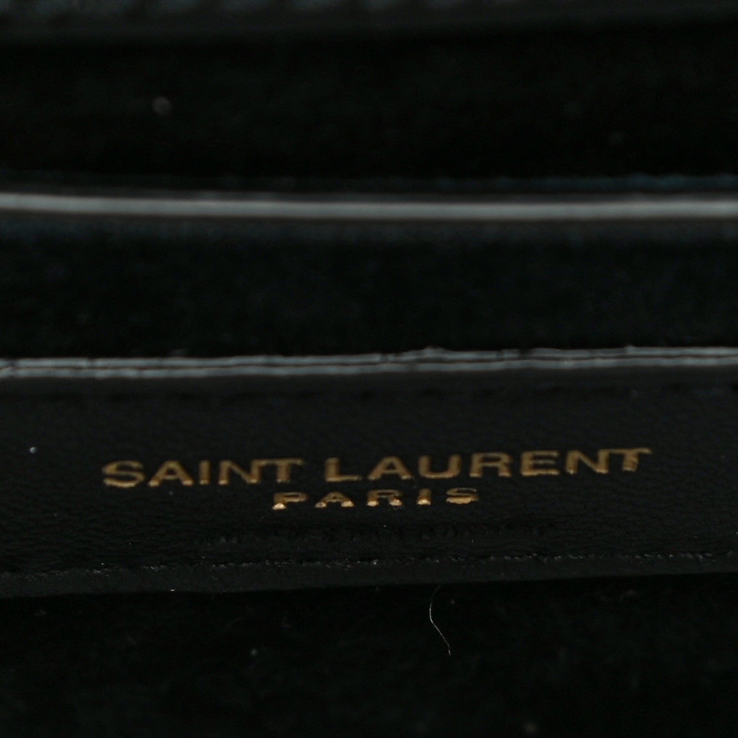 Saint Laurent Calfskin Crocodile Embossed Medium Monogram Sunset Black 5 of 10