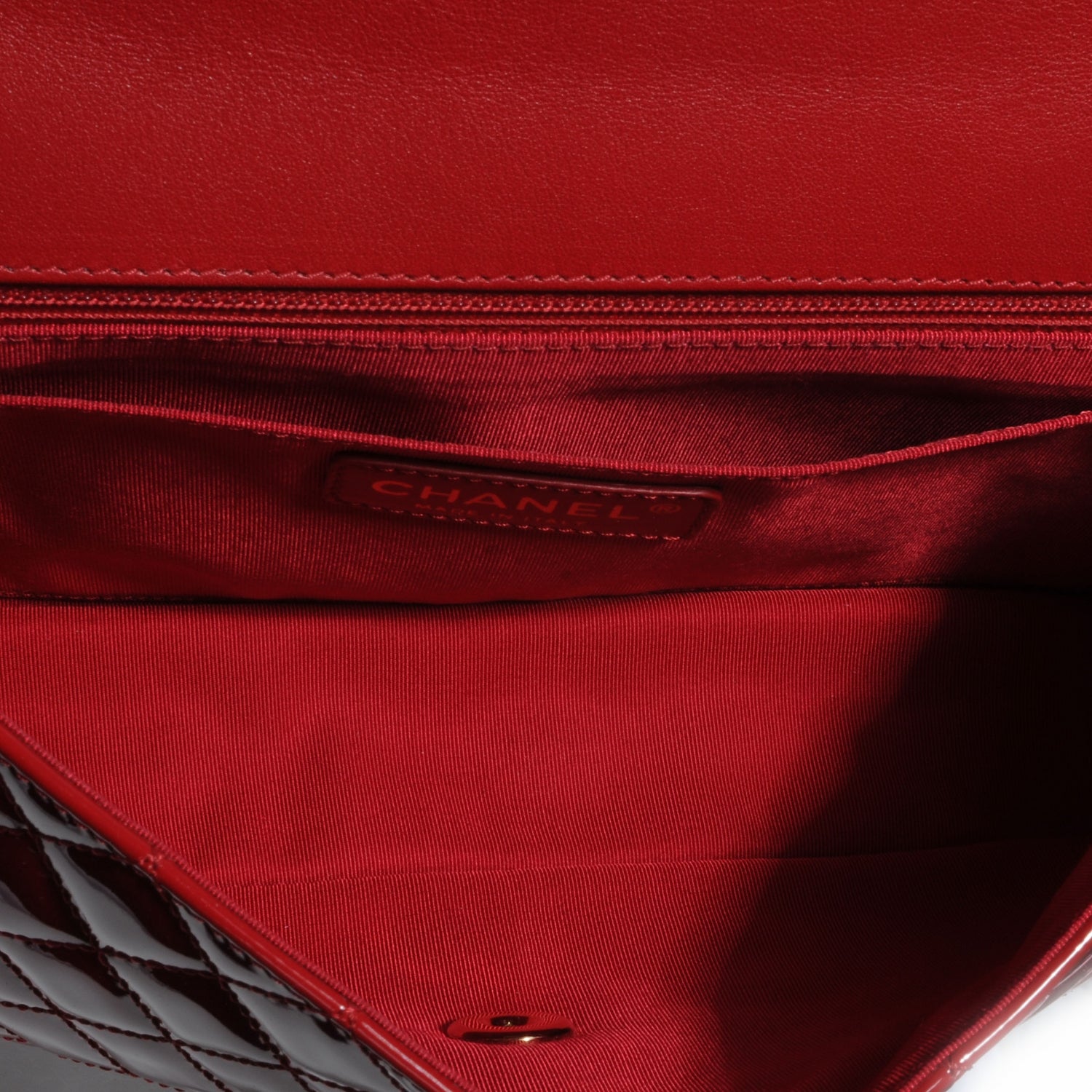 Chanel Patent Calfskin Quilted Valentine Charms Medium Single Flap Red 6 of 8