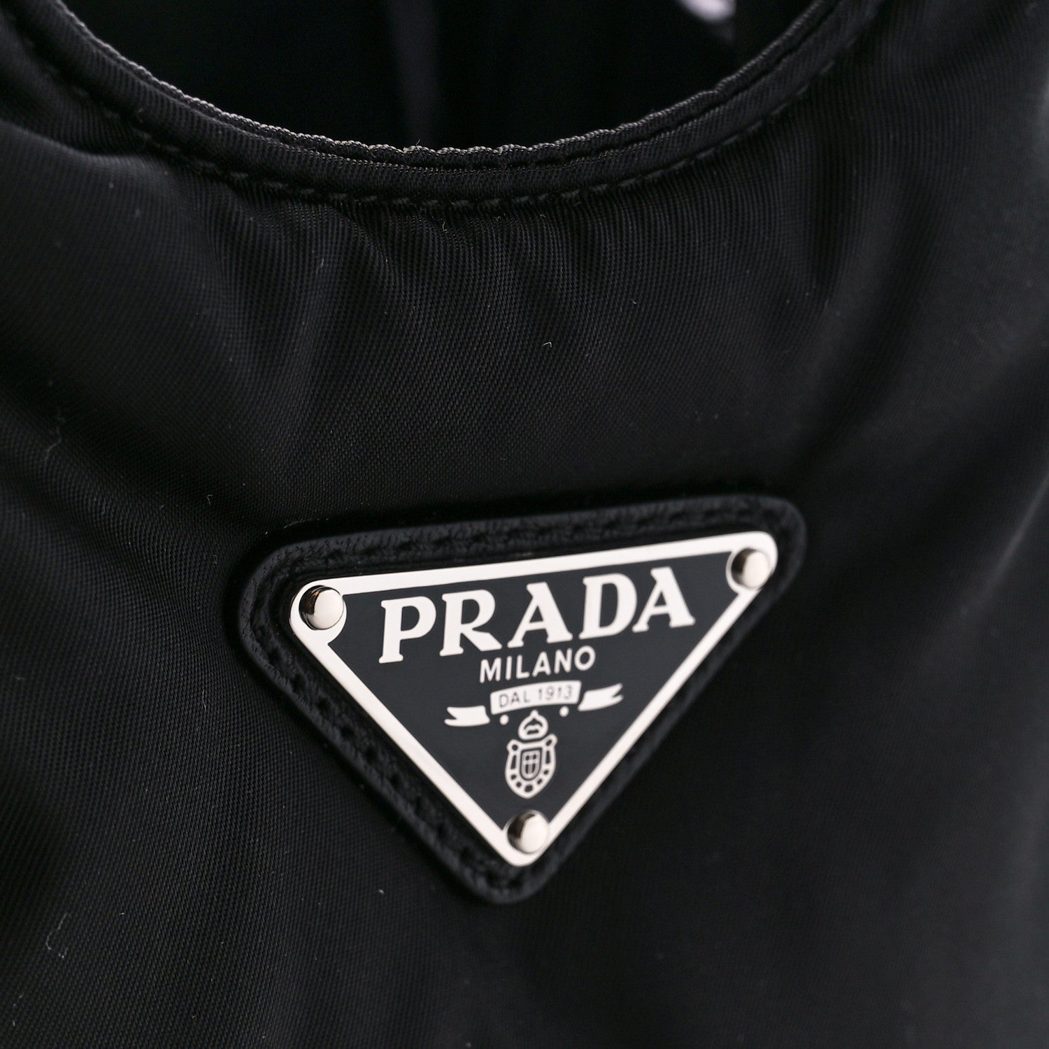 Prada Re-Nylon Soft Padded Small Double Handled Shoulder Bag Black 6 of 9