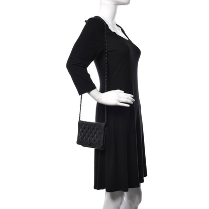 Chanel Caviar Quilted Boy Wallet On Chain WOC So Black 2 of 14