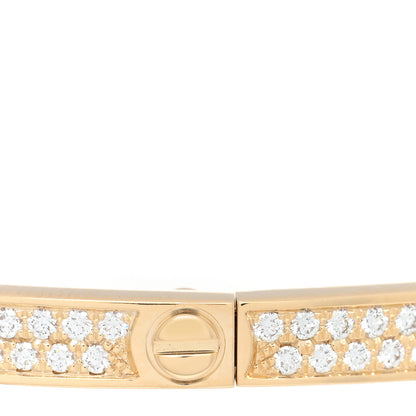 Cartier 18K Yellow Gold Diamond Small LOVE Paved Bracelet 19 5 of 5