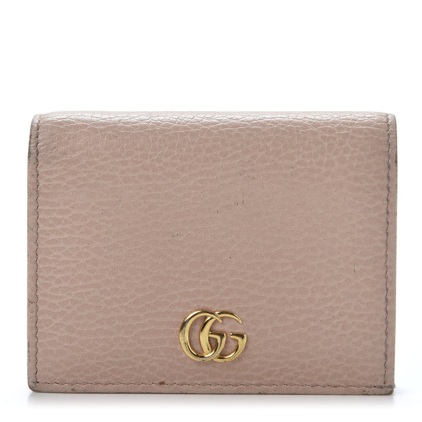 Dollar Calfskin GG Marmont Card Case Perfect Pink