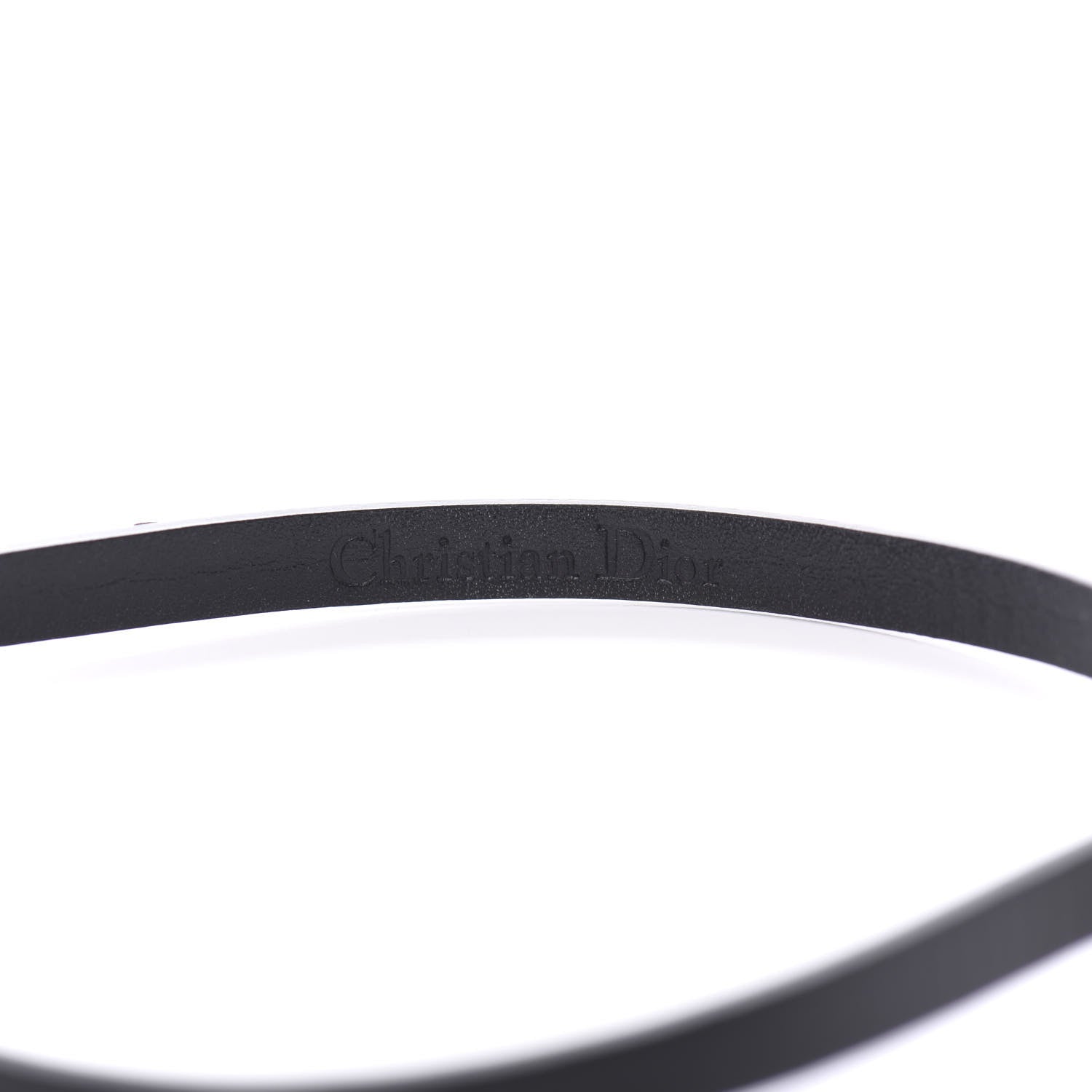 Christian Dior Calfskin J'Adior Logo Choker Necklace Black 4 of 5