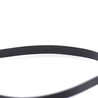 Christian Dior Calfskin J'Adior Logo Choker Necklace Black 4 of 5