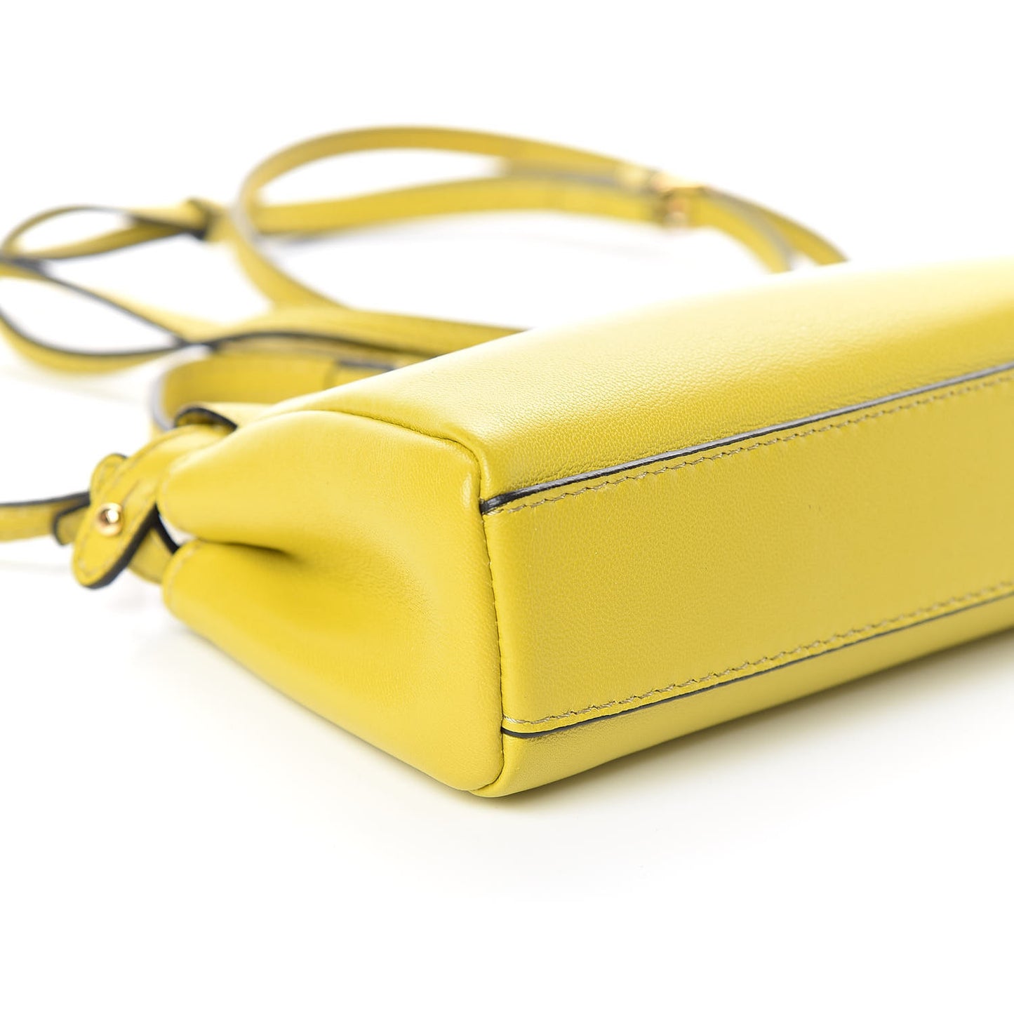 Shiny Nappa Micro Peekaboo Iconic Satchel Lime