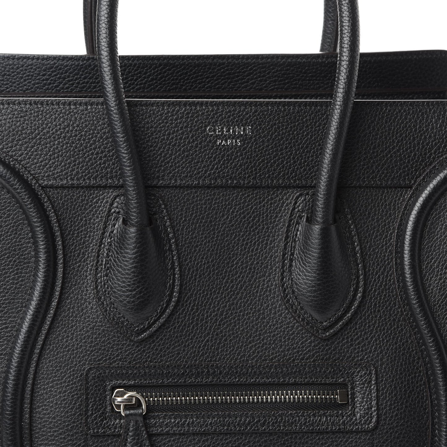 Drummed Calfskin Micro Luggage Black