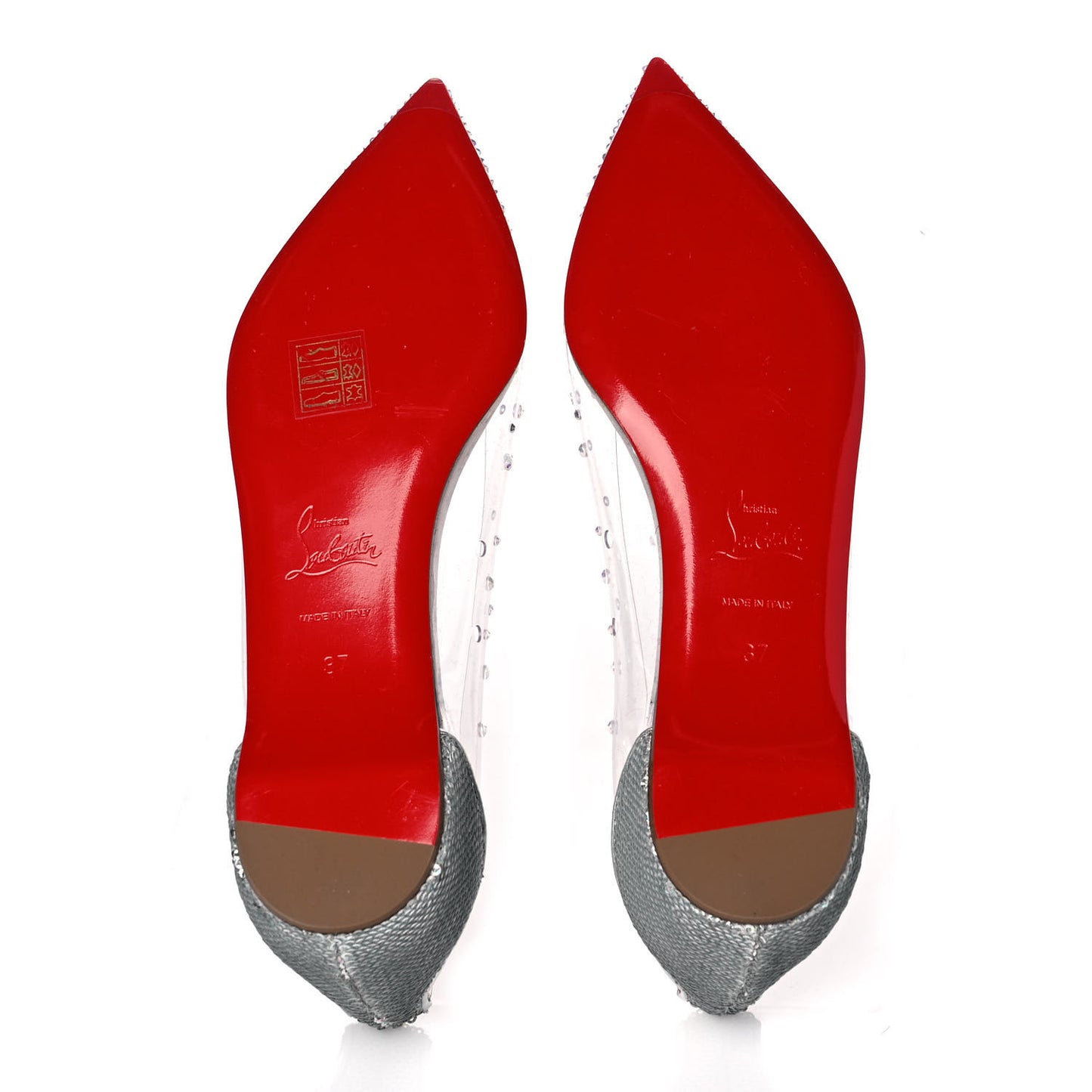 PVC Paill Hotfix Degrastrass Flats 37 Silver