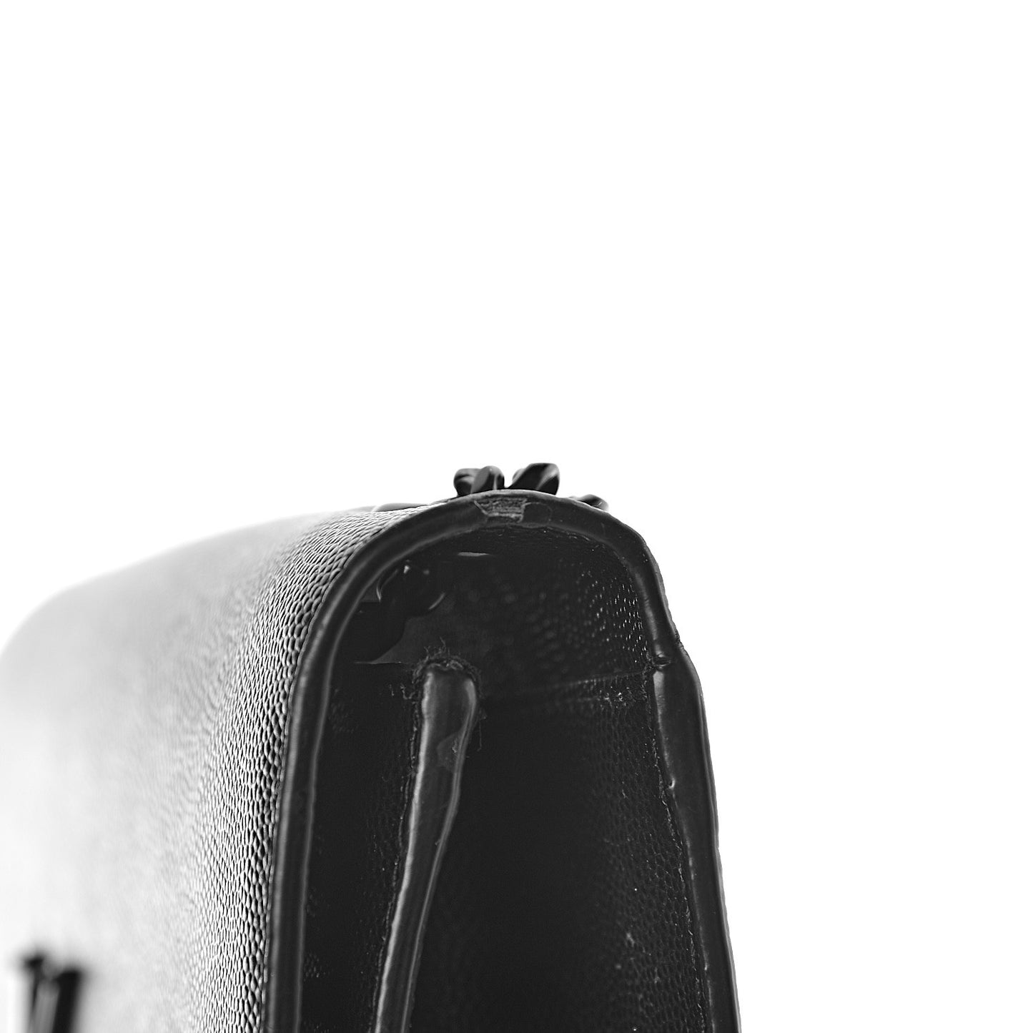 Grain De Poudre Medium Classic Monogram Kate Satchel Black