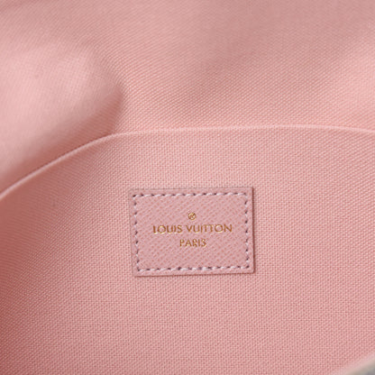 Louis Vuitton Damier Azur Pochette Felicie Chain Wallet Rose Ballerine 9 of 12