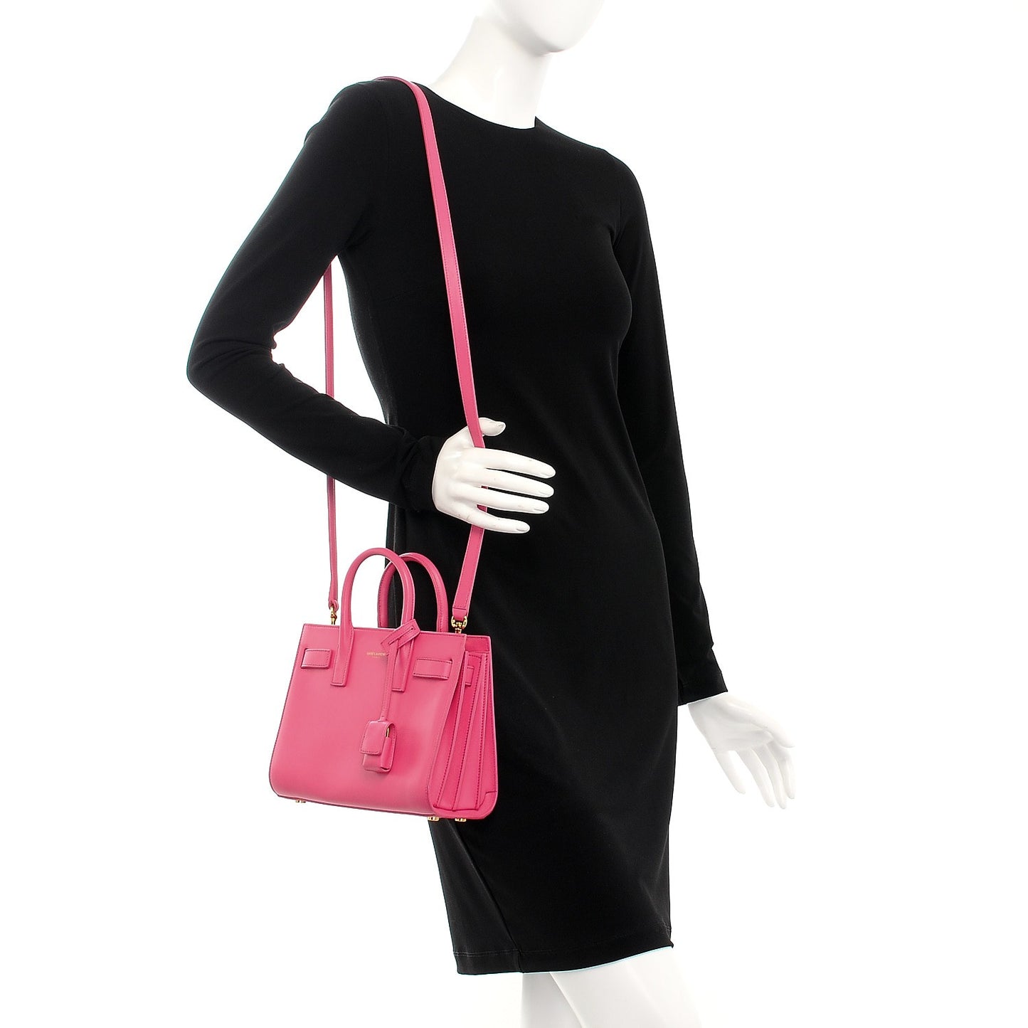Calfskin Nano Sac De Jour Lipstick Fuchsia