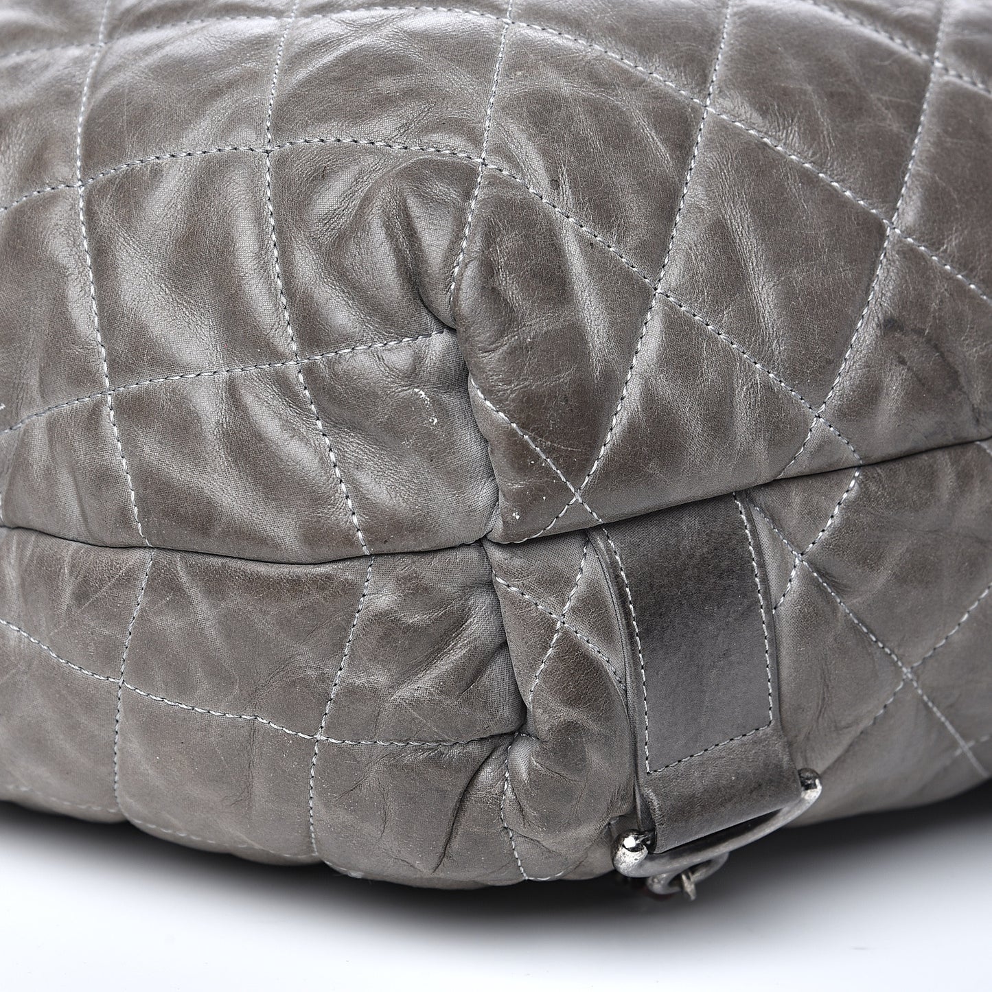 Iridescent Calfskin Quilted In The Mix Backpack Grey
