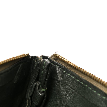 Celine Smooth Lambskin Bi-Color Solo Clutch Pouch Army Green 29 of 32