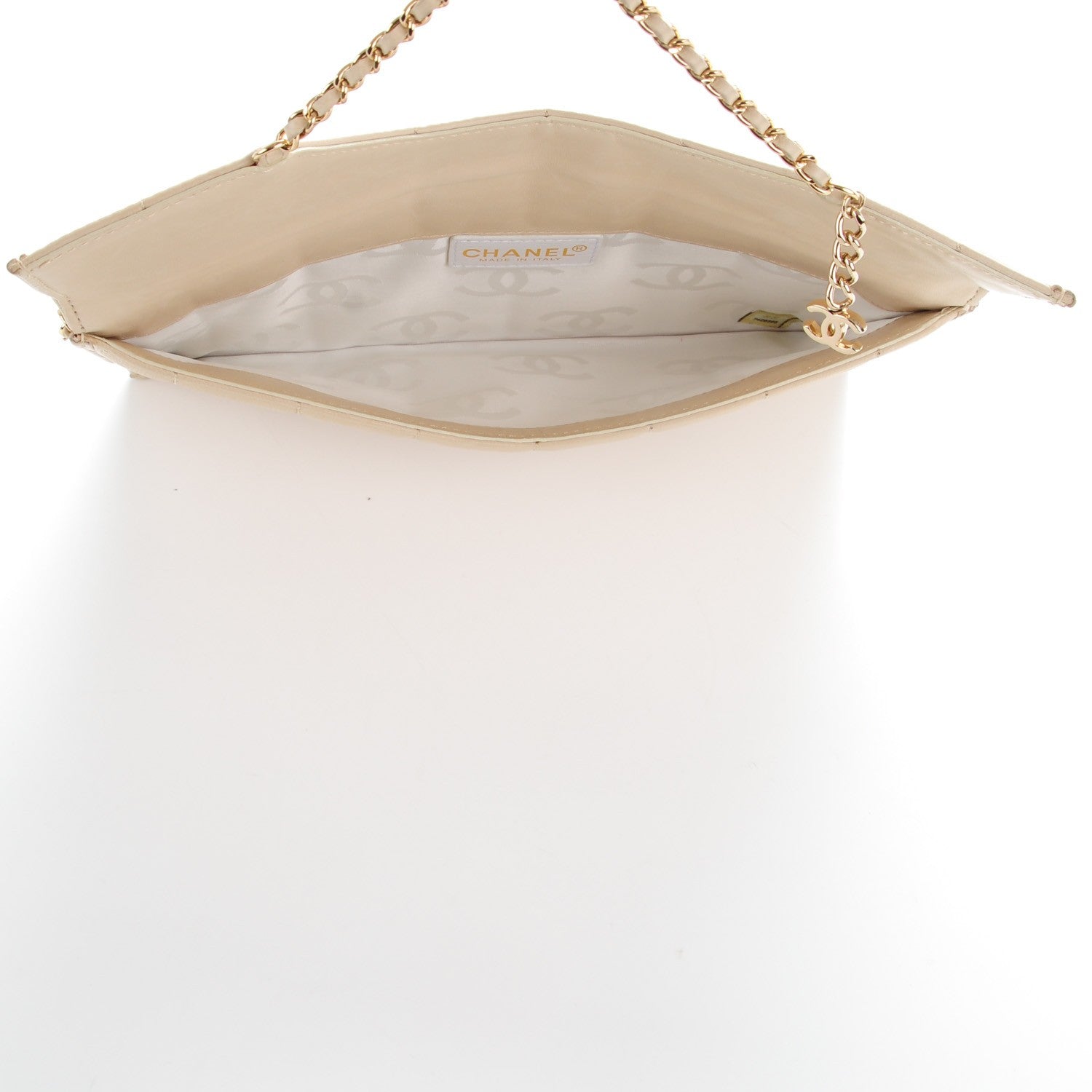 Chanel Lambskin Chocolate Bar Convertible Clutch Beige 5 of 7