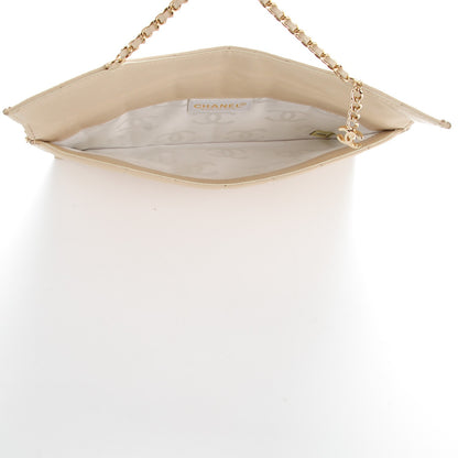 Chanel Lambskin Chocolate Bar Convertible Clutch Beige 5 of 7