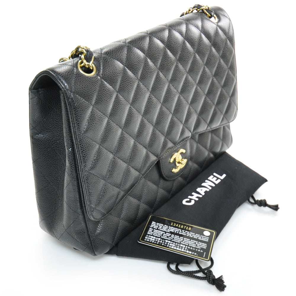 Caviar Maxi Flap Black