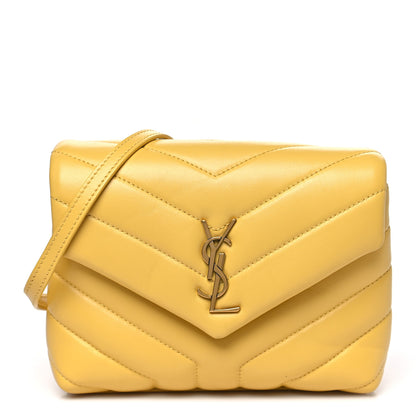 Saint Laurent Calfskin Y Quilted Monogram Toy Loulou Crossbody Bag Sunflower 1 of 11