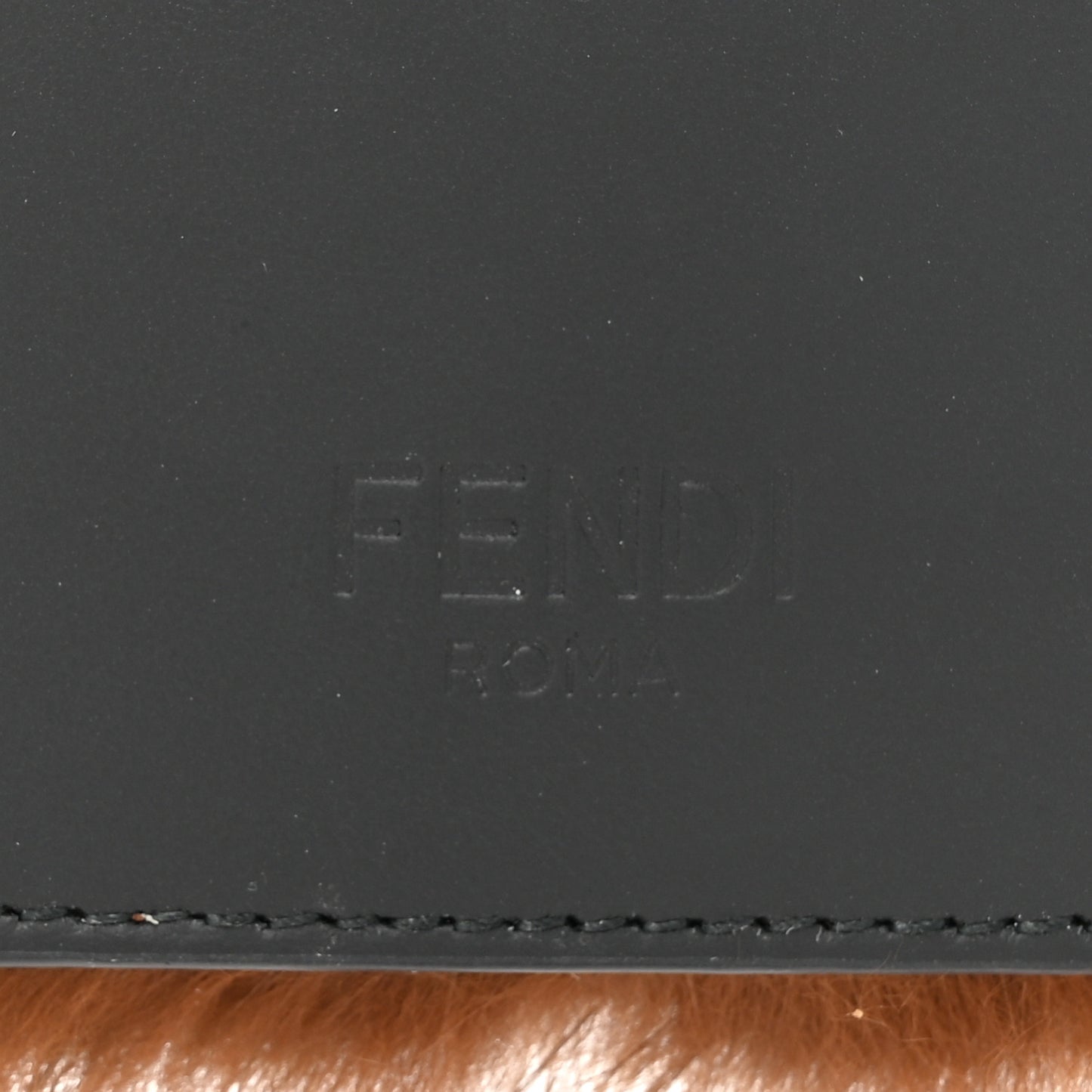 Fur F is Fendi Luggage Tag Brown Black