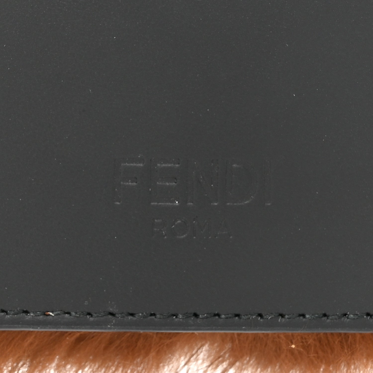 Fendi Fur F is Fendi Luggage Tag Brown Black 3 of 4