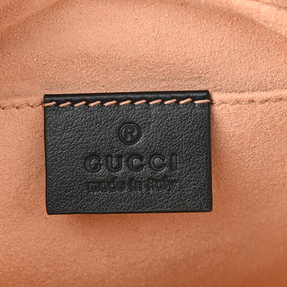 Gucci Calfskin Matelasse Mini GG Marmont Chain Shoulder Bag Black 6 of 11