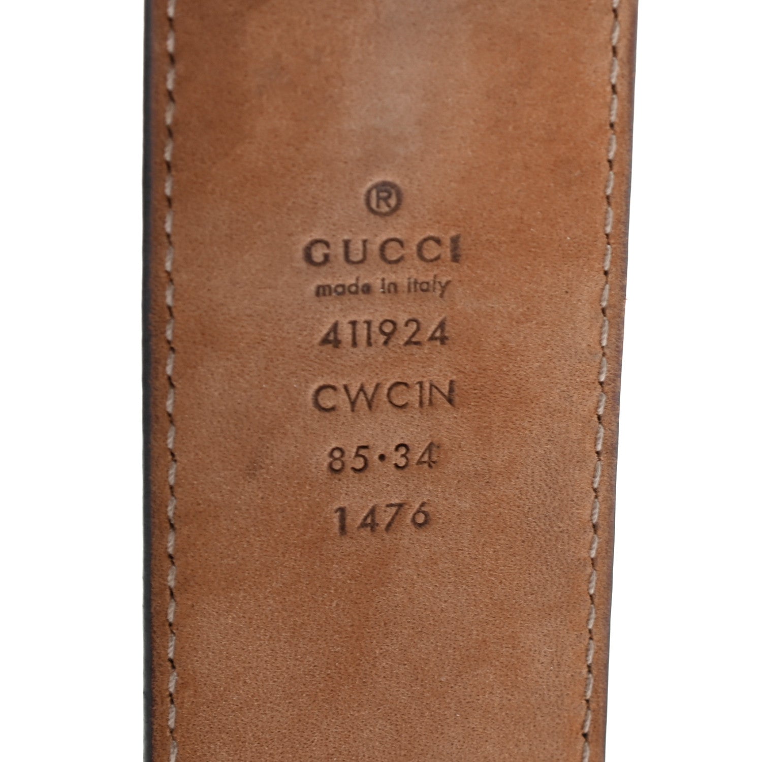 Gucci Guccissima Signature Interlocking G 40mm Belt 85 34 Black 5 of 5