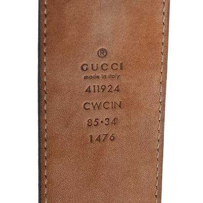 Gucci Guccissima Signature Interlocking G 40mm Belt 85 34 Black 5 of 5