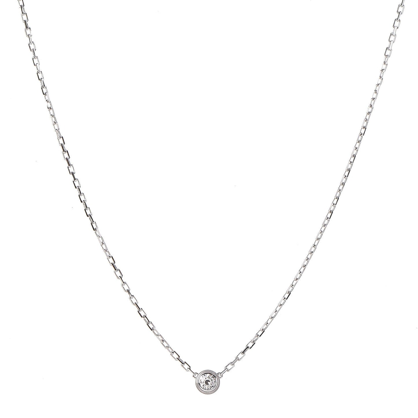 18K White Gold Diamond SM D'Amour Pendant Necklace
