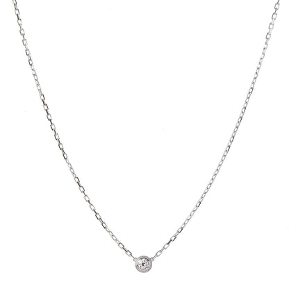 Cartier 18K White Gold Diamond SM D'Amour Pendant Necklace 1 of 6