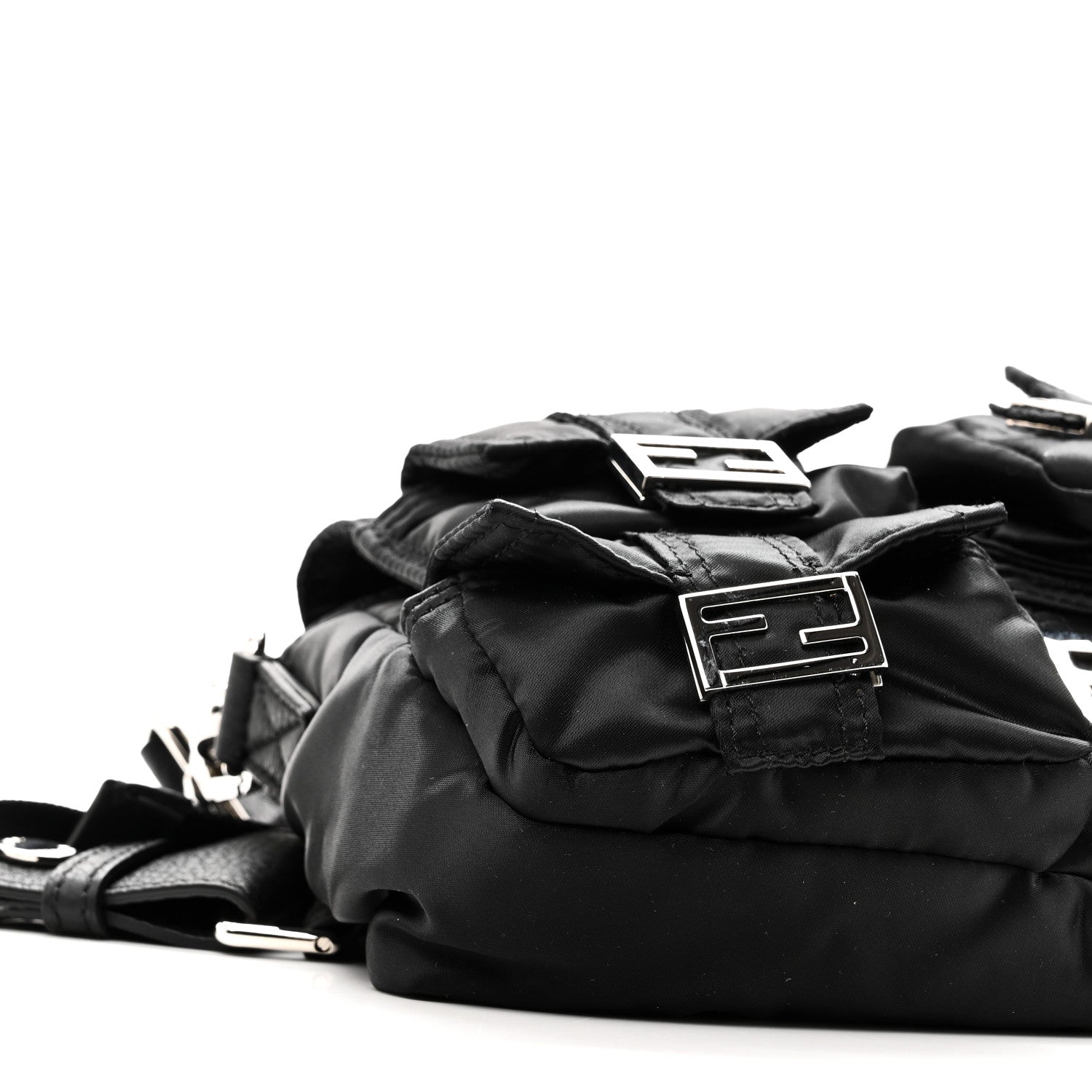 Fendi Econyl Cuoio Romano Multipocket Baguette Black 8 of 9